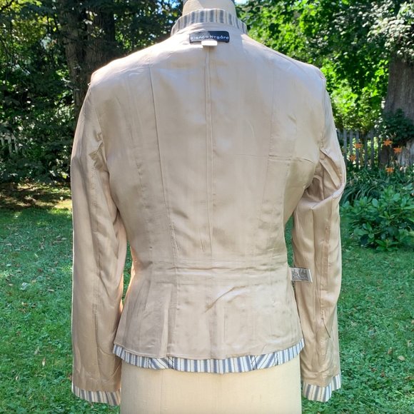 Bianca Nygard Cream/Grey StripedJacket - Picture 12 of 16